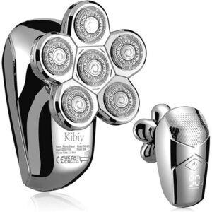 Electric Razor for Men, 5-in-1 Bald Head Shaver Cordless LED  (Sliver)